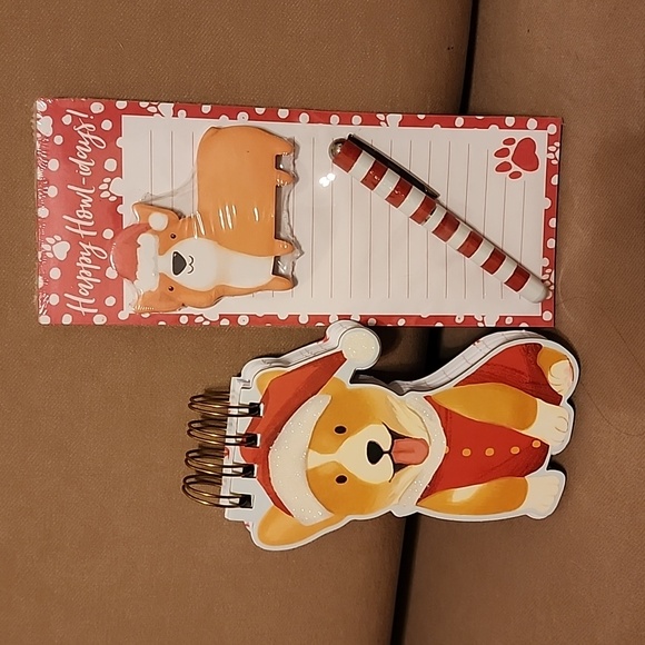 🎅 Corgi Holiday Notepad Set - Picture 1 of 8